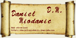 Daniel Miodanić vizit kartica